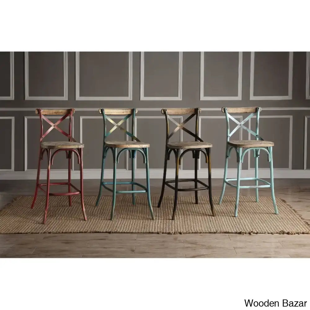 Vealem Swivel Yahir Bar Stool Counter Height Stools Dinning Chair