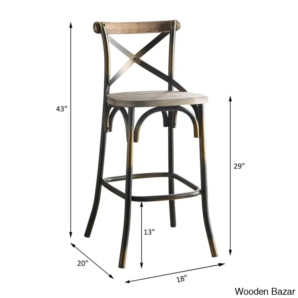 Vealem Swivel Yahir Bar Stool Counter Height Stools Dinning Chair