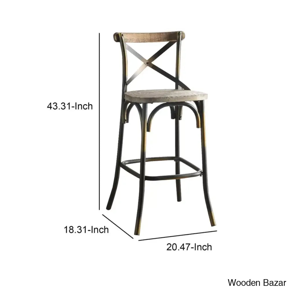 Vealem Swivel Yahir Bar Stool Counter Height Stools Dinning Chair