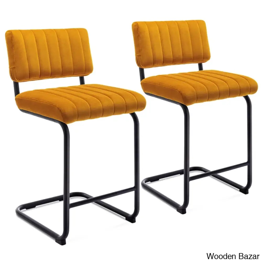 Velveto Stylish Counter & Bar Stool (Set Of 2)