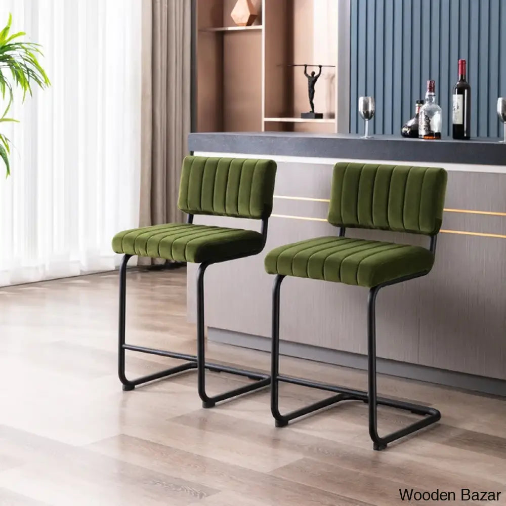 Velveto Stylish Counter & Bar Stool (Set Of 2)