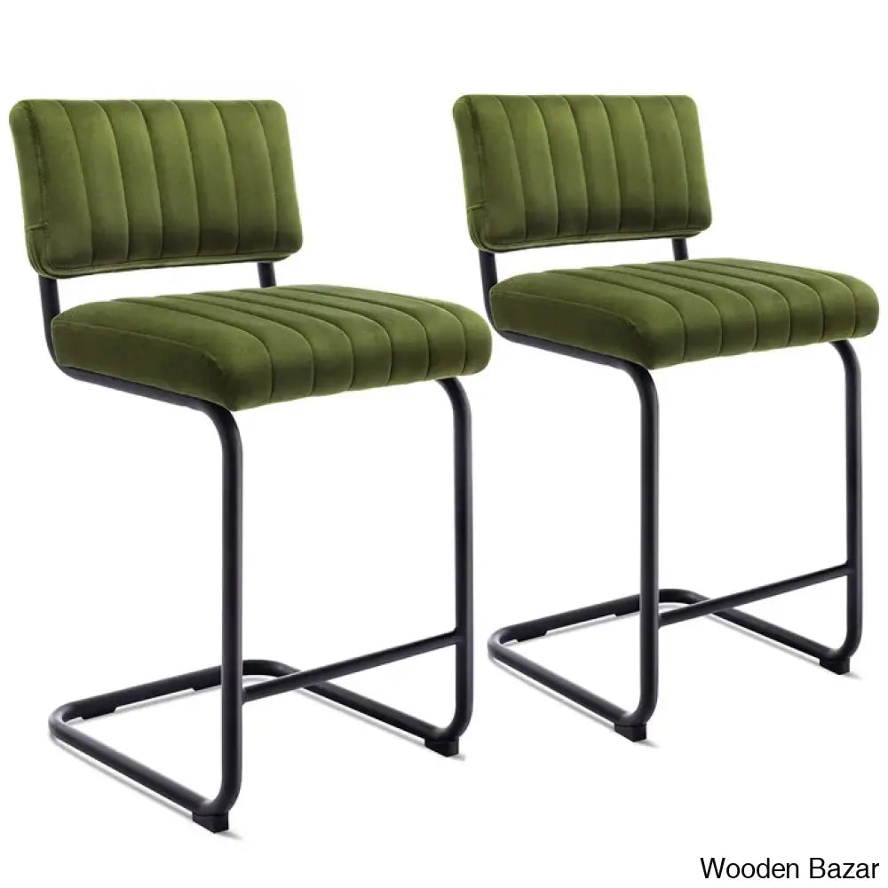 Velveto Stylish Counter & Bar Stool (Set Of 2)