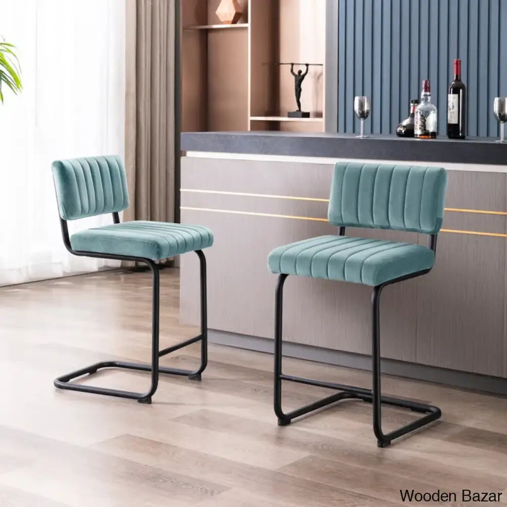 Velveto Stylish Counter & Bar Stool (Set Of 2)