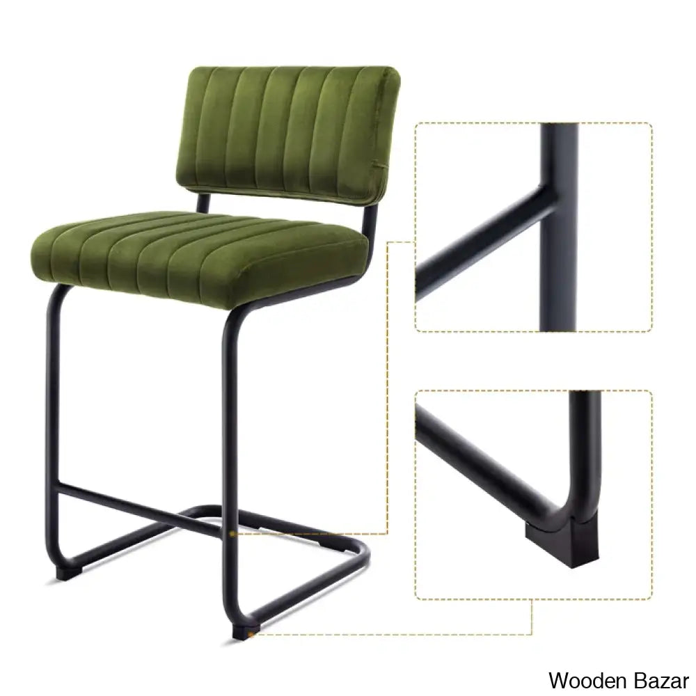 Velveto Stylish Counter & Bar Stool (Set Of 2)