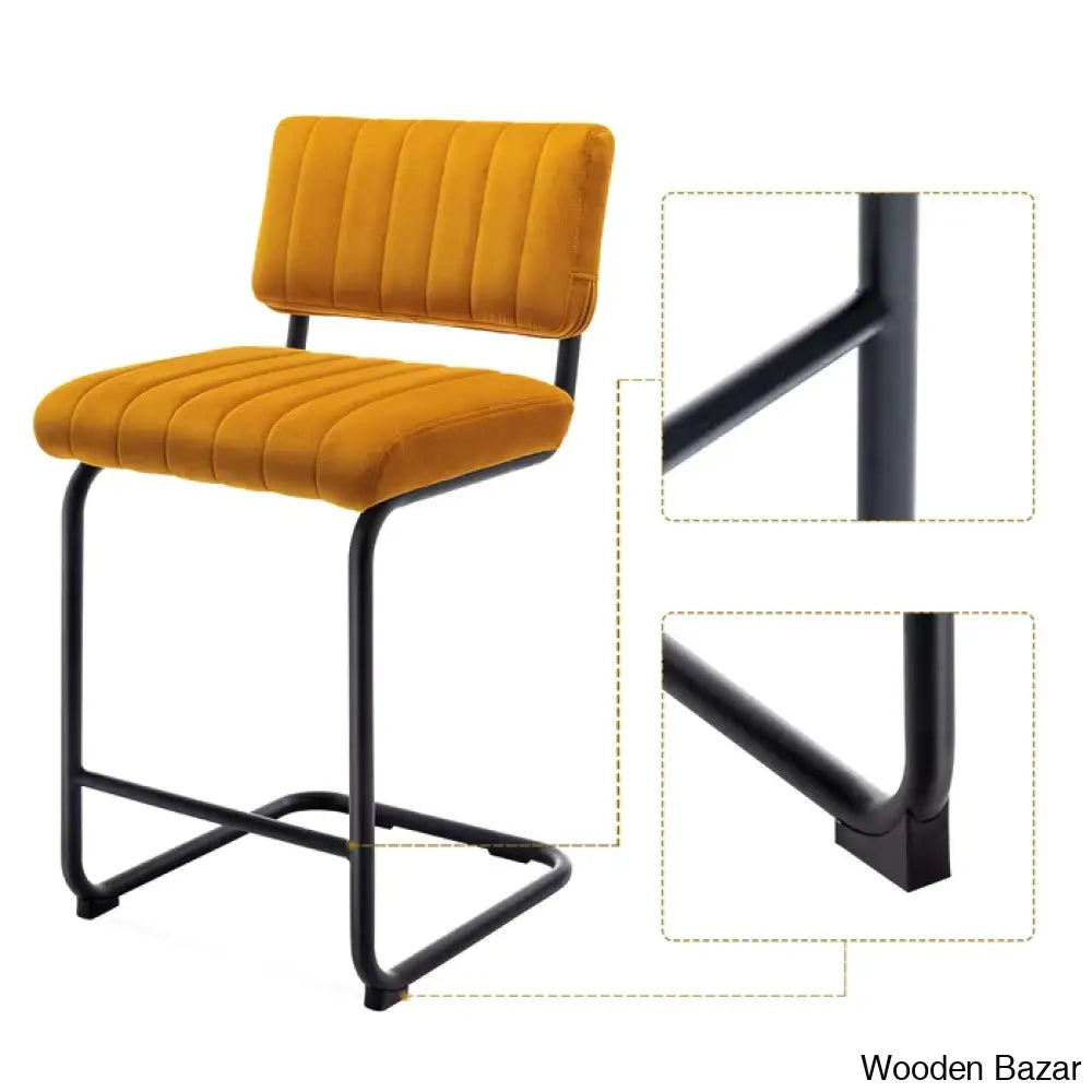 Velveto Stylish Counter & Bar Stool (Set Of 2)