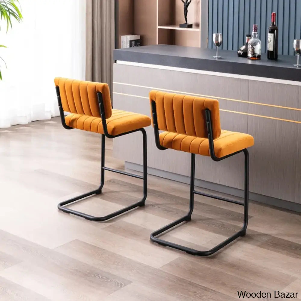 Velveto Stylish Counter & Bar Stool (Set Of 2)