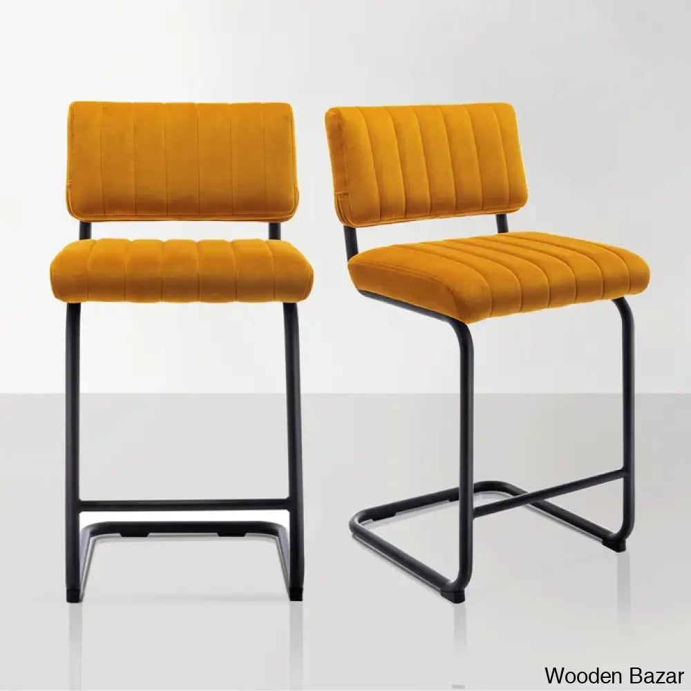 Velveto Stylish Counter & Bar Stool (Set Of 2)