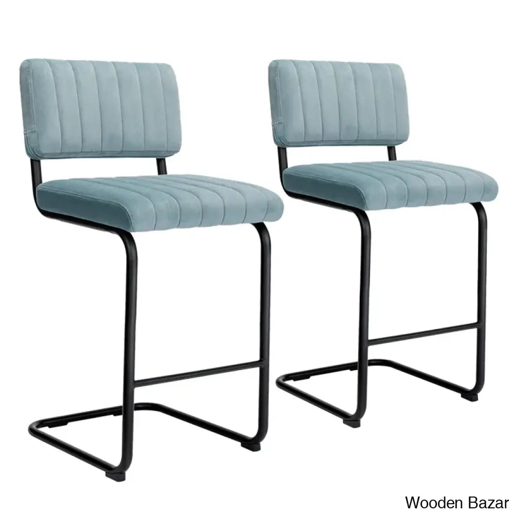 Velveto Stylish Counter & Bar Stool (Set Of 2)