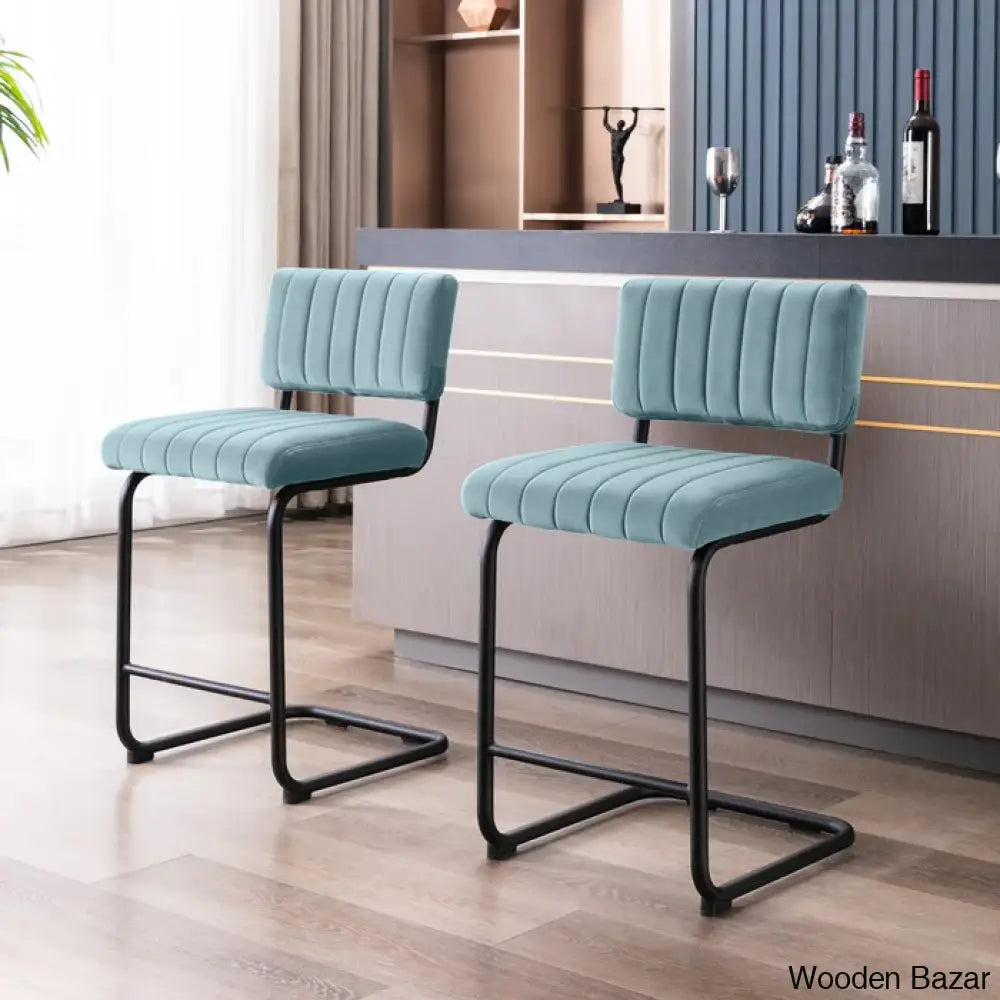 Velveto Stylish Counter & Bar Stool (Set Of 2)