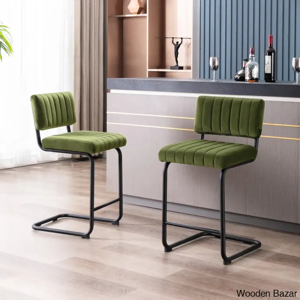 Velveto Stylish Counter & Bar Stool (Set Of 2)