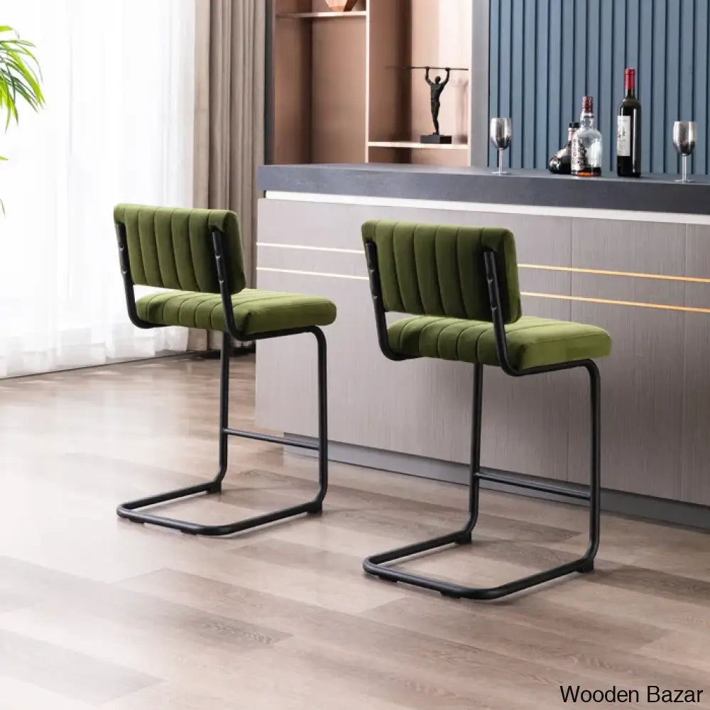 Velveto Stylish Counter & Bar Stool (Set Of 2)