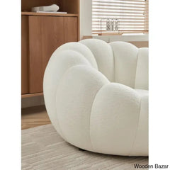 Venny New Upholstered Accent Chair In White Color - Wooden Bazar