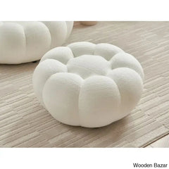 Venny New Upholstered Accent Chair In White Color - Wooden Bazar