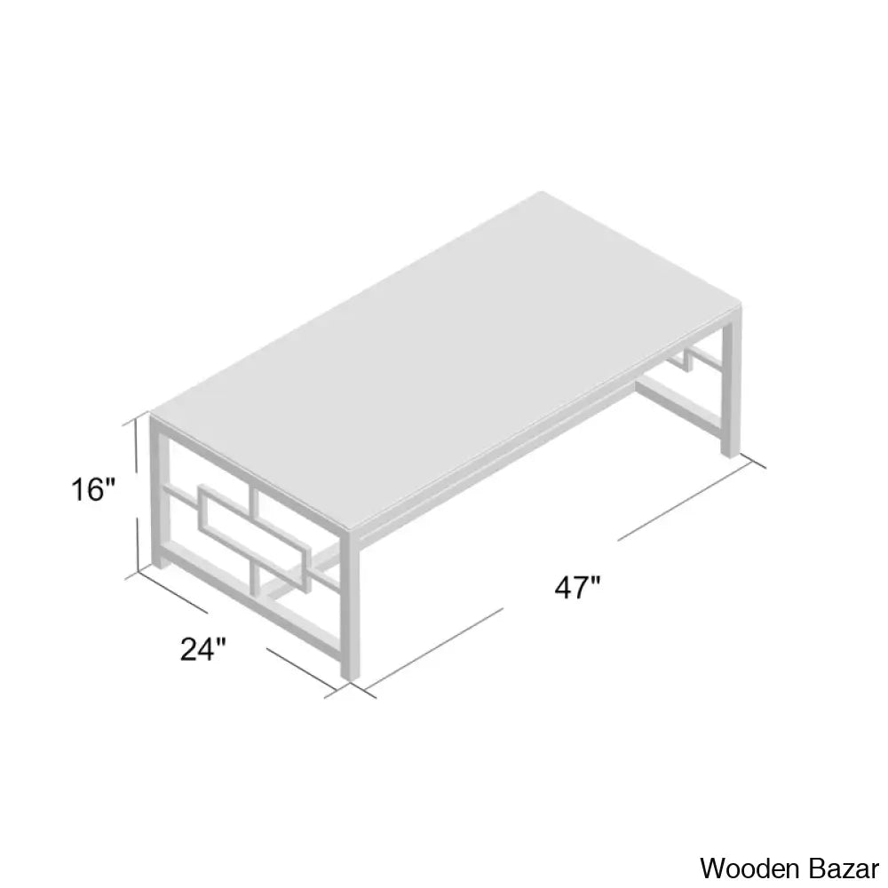 Venturin Glass Top Coffee And Center Table