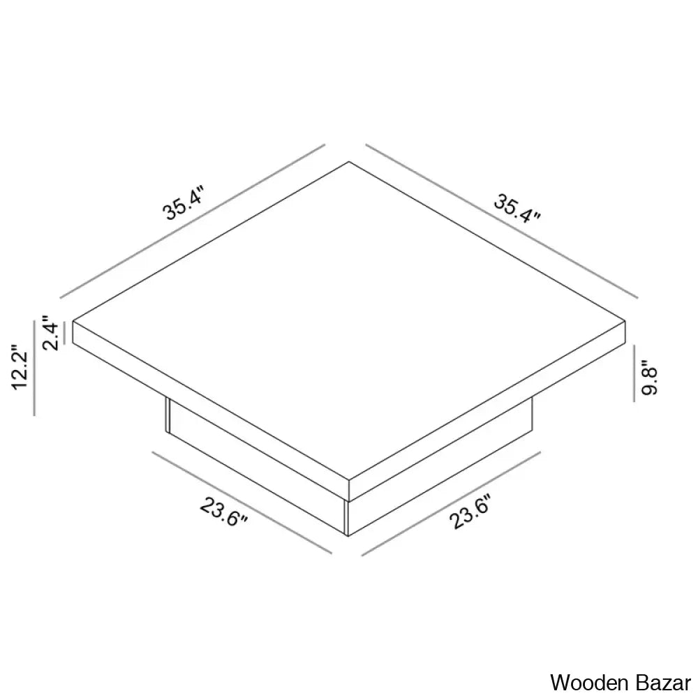 Vere Single Coffee Table And Center Table - Wooden Bazar