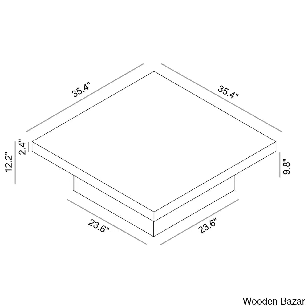 Vere Single Coffee Table And Center Table - Wooden Bazar