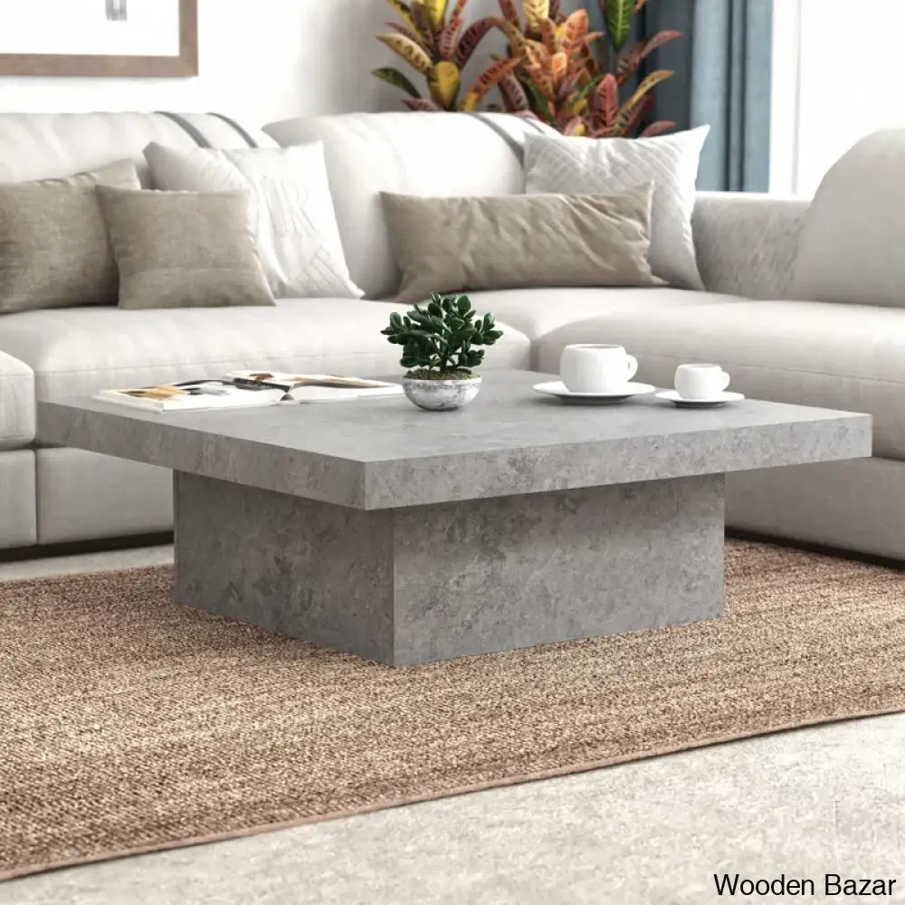 Vere Single Coffee Table And Center Table - Wooden Bazar Gray