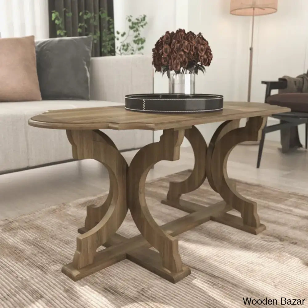 Vesely Salor Solid Wood Coffee And Center Table