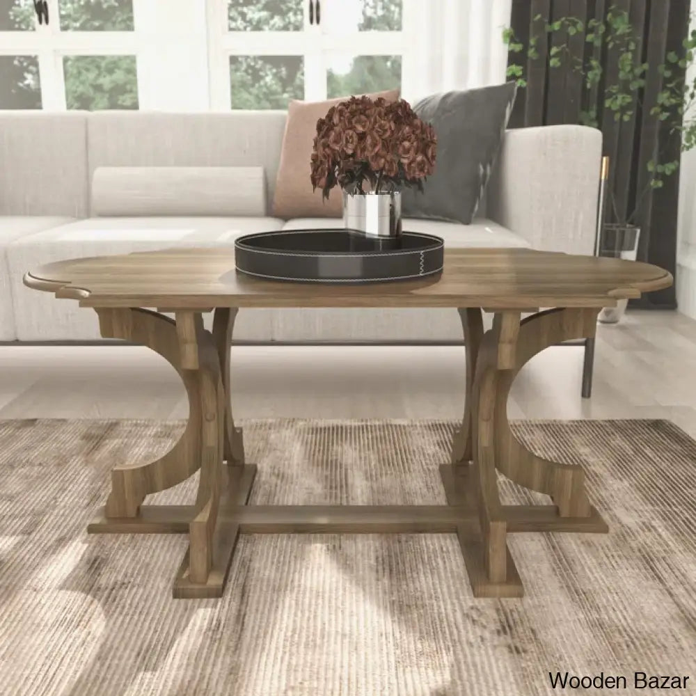 Vesely Salor Solid Wood Coffee And Center Table