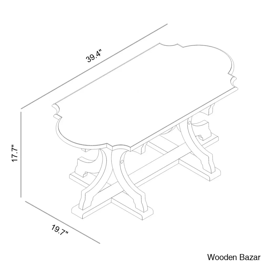 Vesely Salor Solid Wood Coffee And Center Table