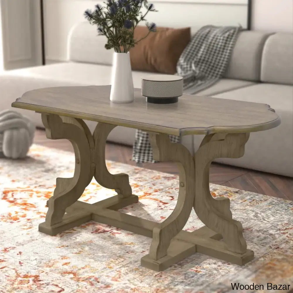 Vesely Salor Solid Wood Coffee And Center Table