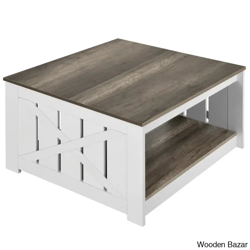 Veselyc Farm House 4 Legs Coffee And Center Table With Storage