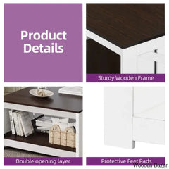 Veselyc Farm House 4 Legs Coffee And Center Table With Storage