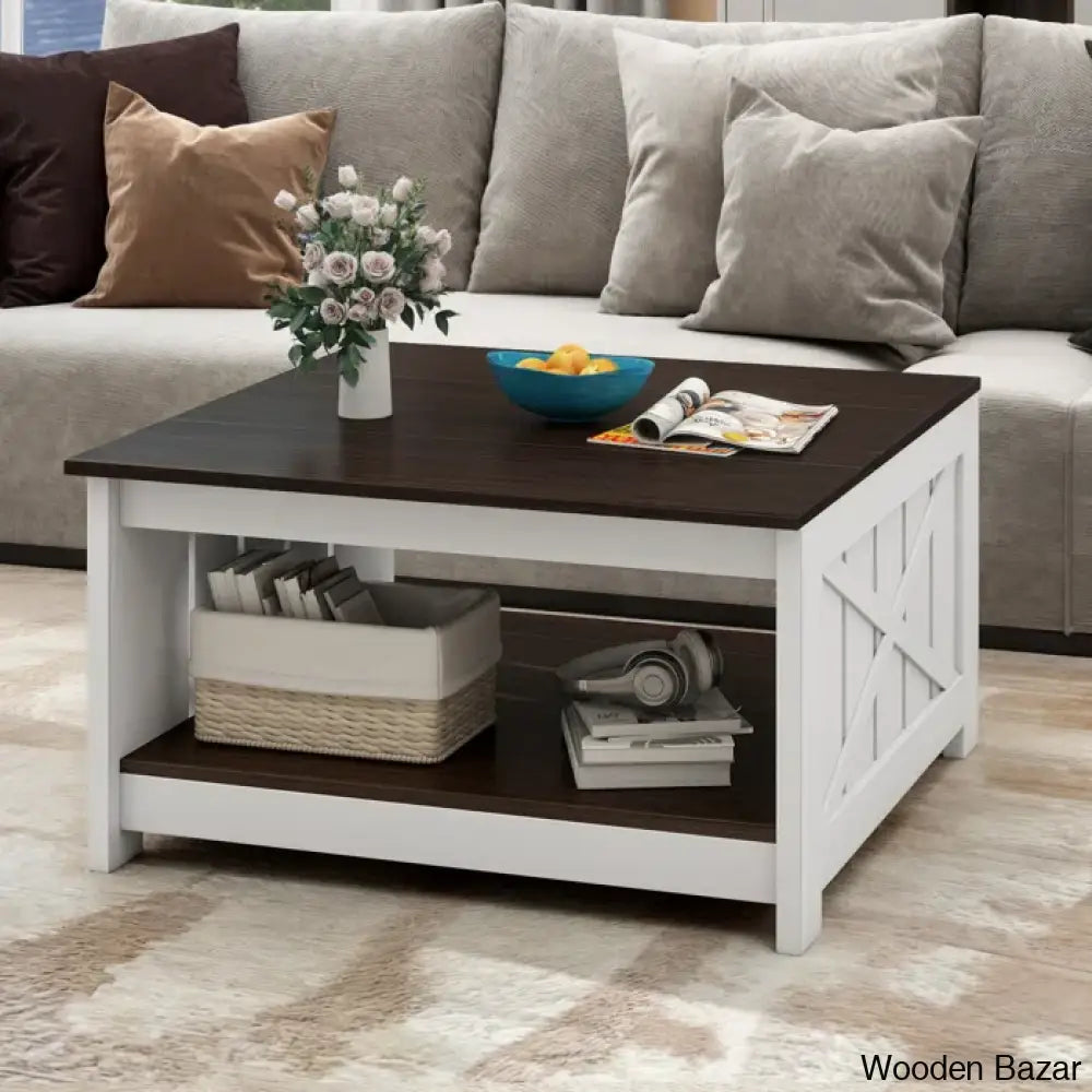 Veselyc Farm House 4 Legs Coffee And Center Table With Storage