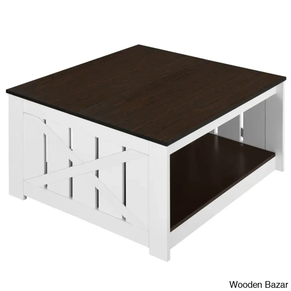 Veselyc Farm House 4 Legs Coffee And Center Table With Storage