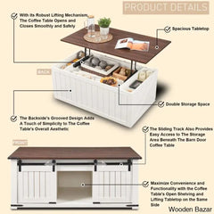 Vianorn Modern Coffee And Center Table - Wooden Bazar