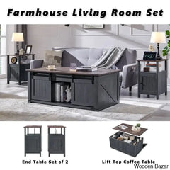 Vianorn Modern Coffee And Center Table - Wooden Bazar