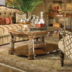 Villas Valencia Cocktail Coffee And Center Table - Classic Chestnut/Off White