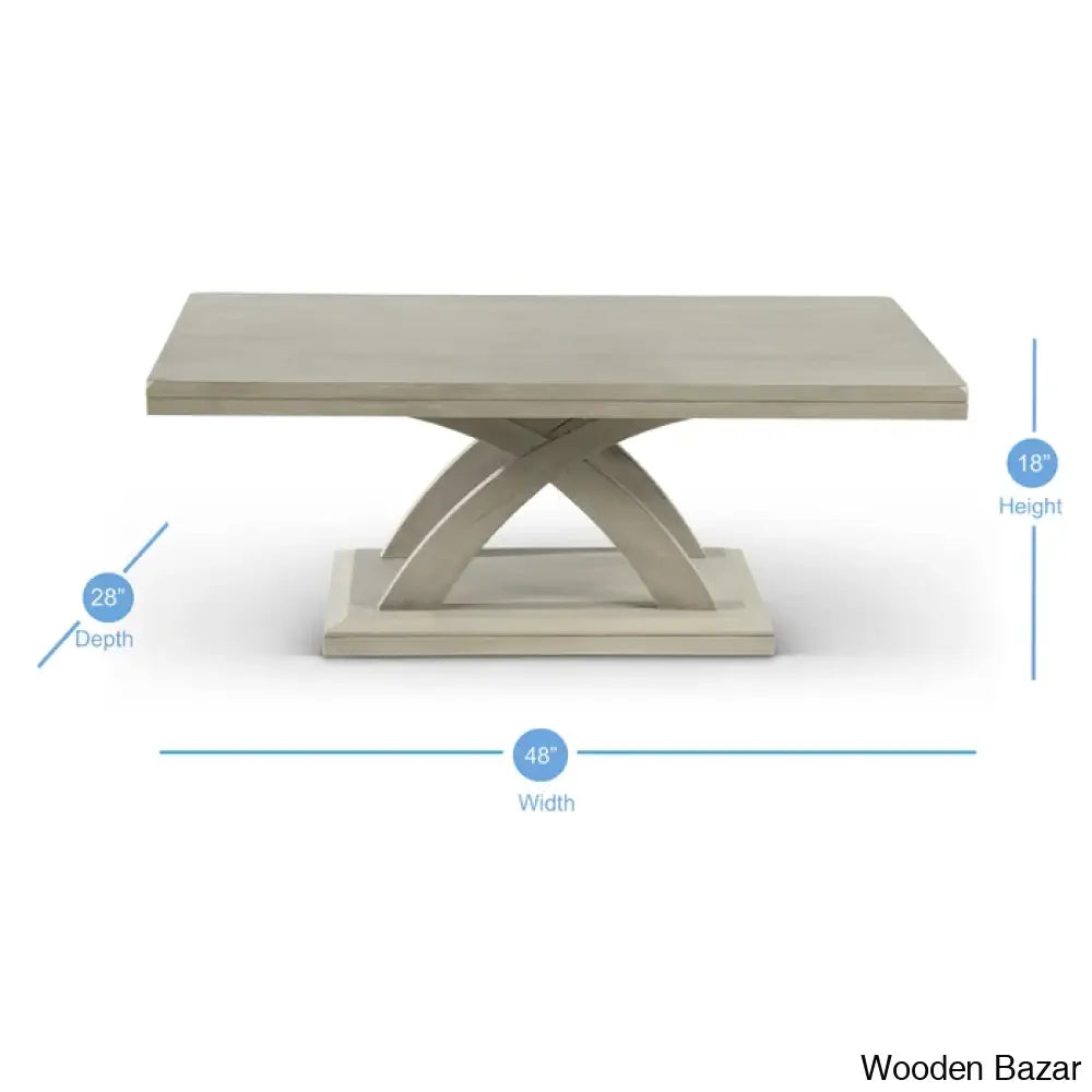 Vinny Coffee And Center Table - Wooden Bazar