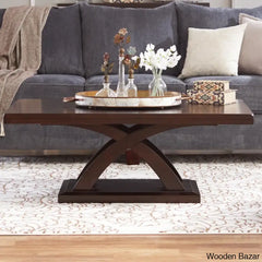 Vinny Coffee And Center Table - Wooden Bazar Dark Cherry