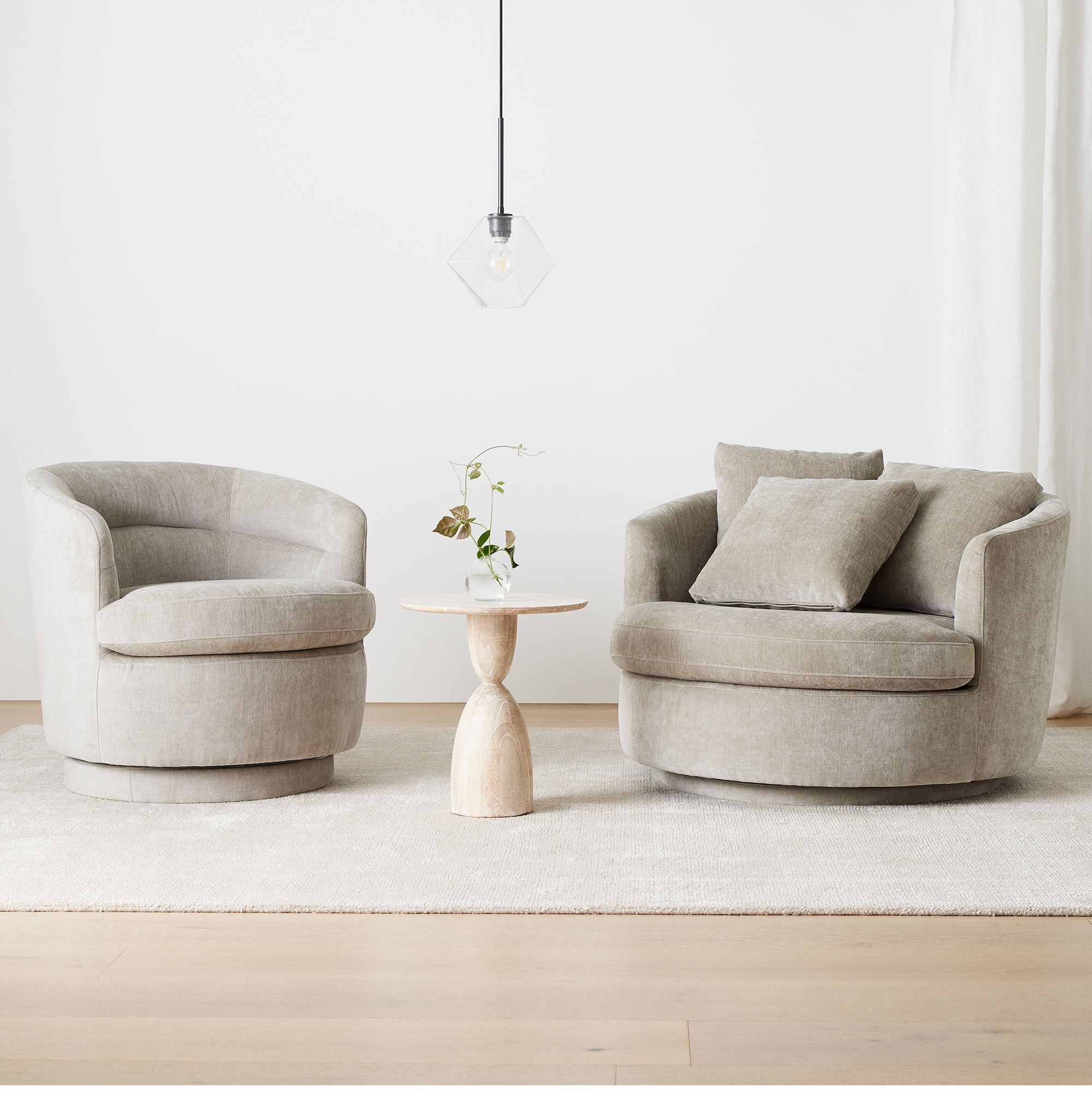 Eccy Modular Skirted Slipcover Chair and a Half - Wooden Bazar
