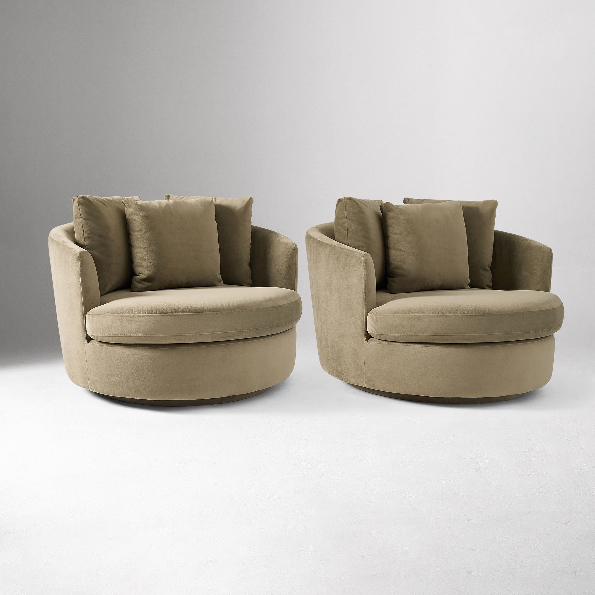 Eccy Modular Skirted Slipcover Chair and a Half - Wooden Bazar