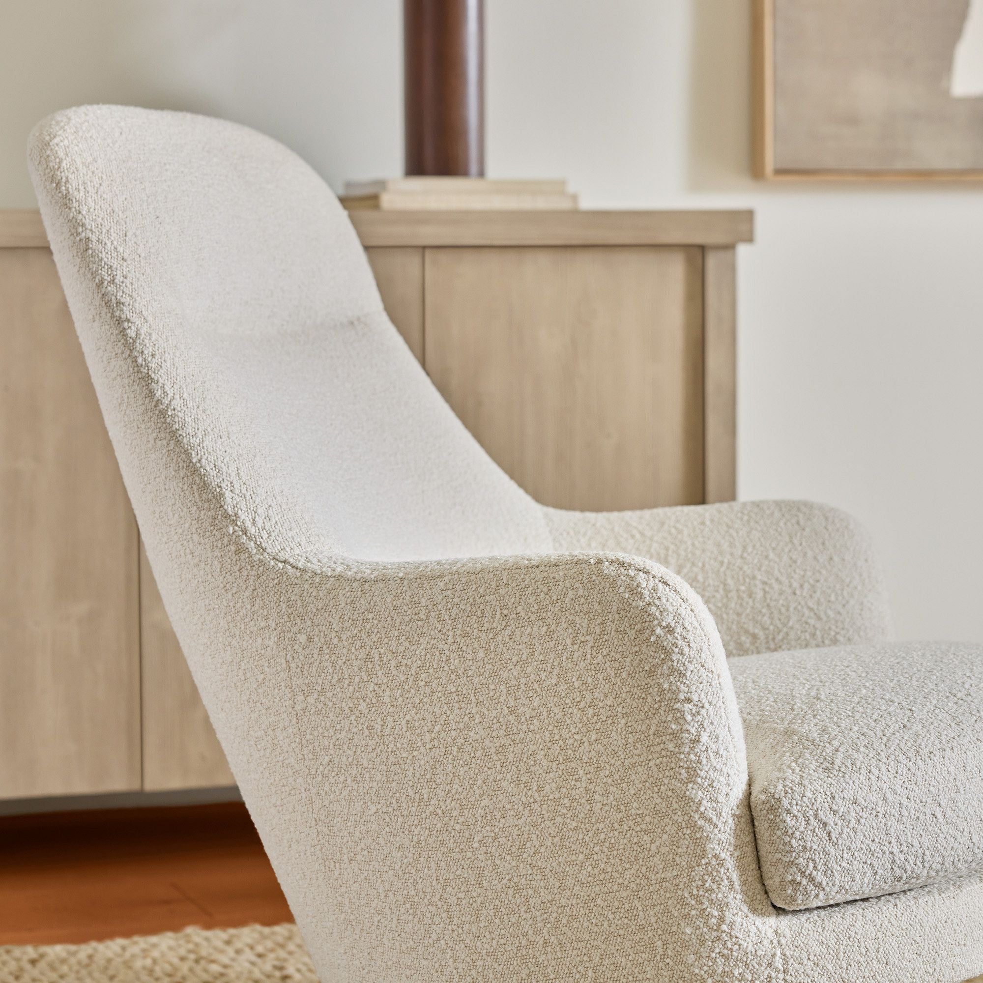Cevin High-Back Swivel Chair - Wooden Bazar