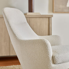 Cevin High-Back Swivel Chair - Wooden Bazar