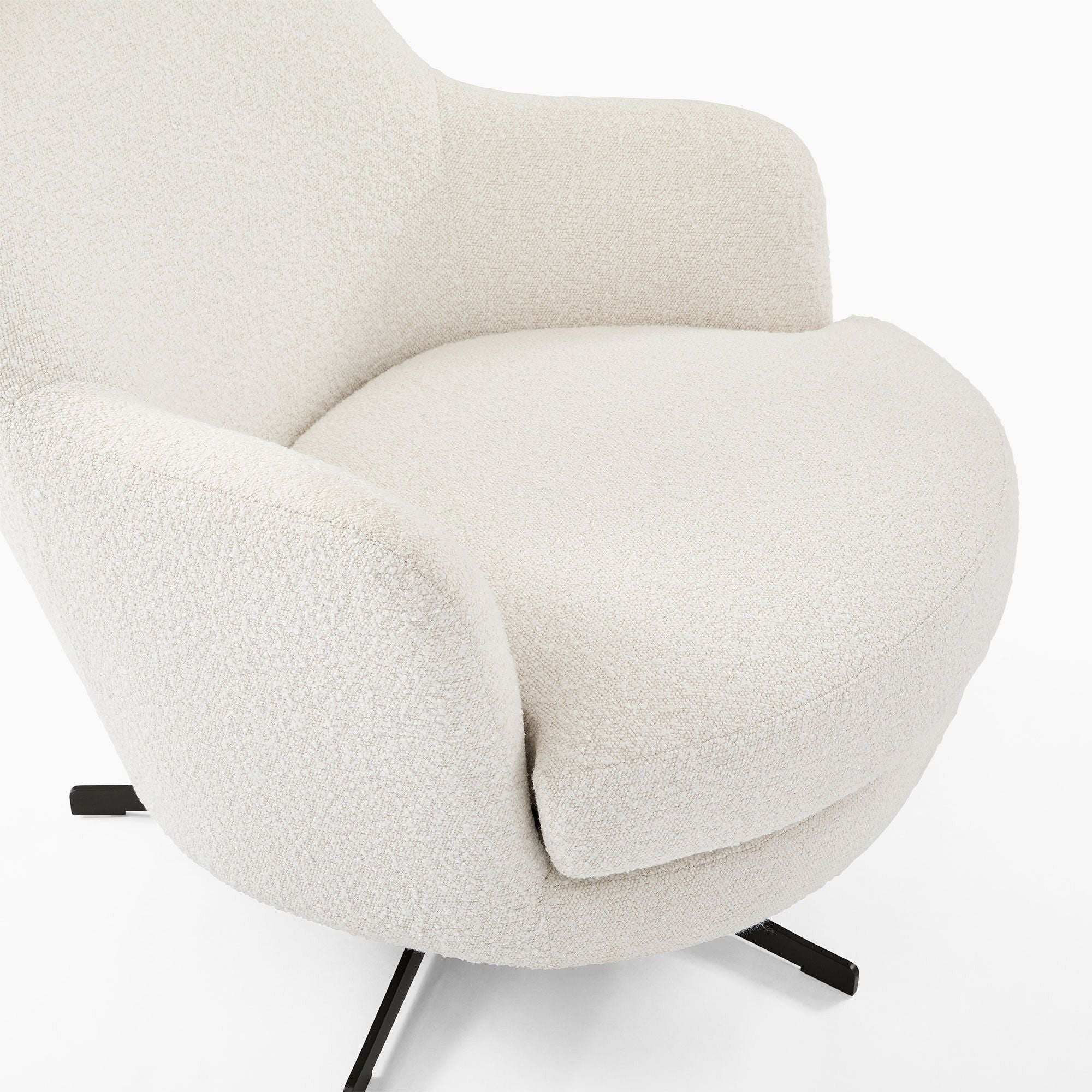 Cevin High-Back Swivel Chair - Wooden Bazar