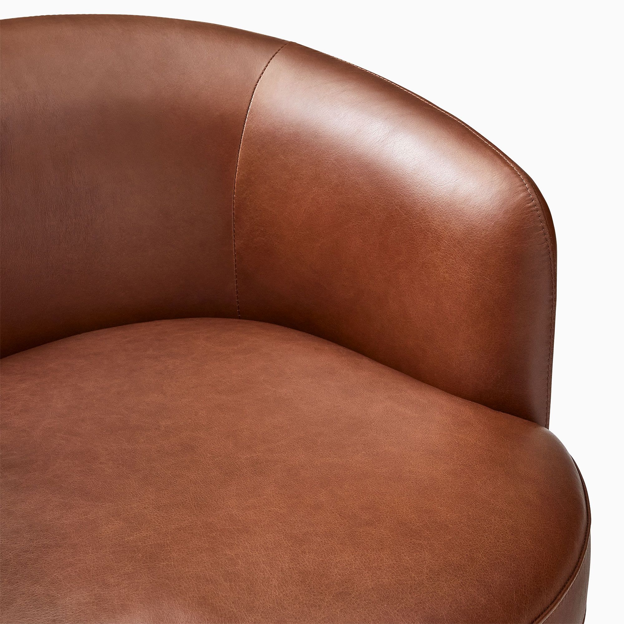 Sixpik Leather Slipper Chair - Wooden bazar