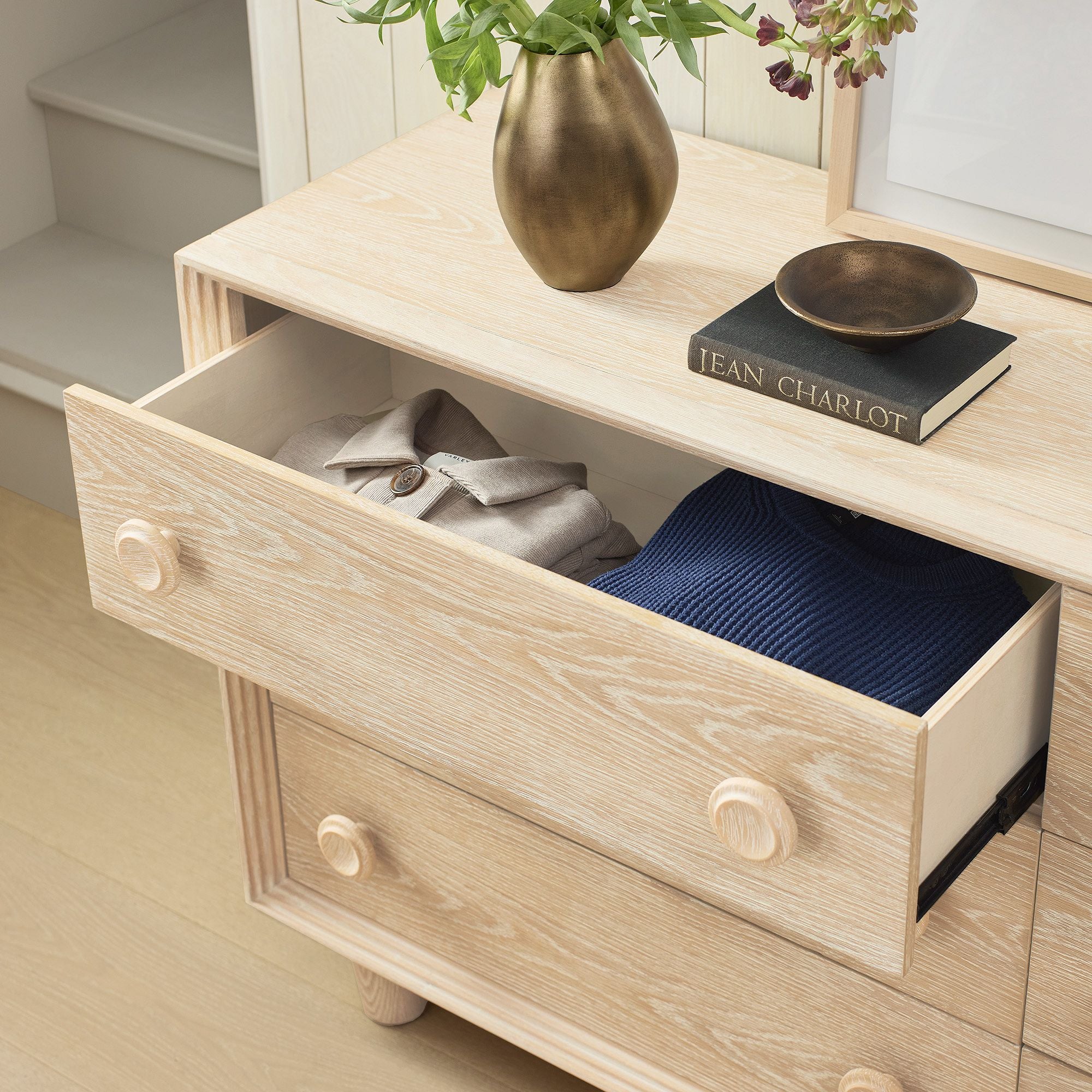 Texxie  6-Drawer Dresser - Wooden Bazar