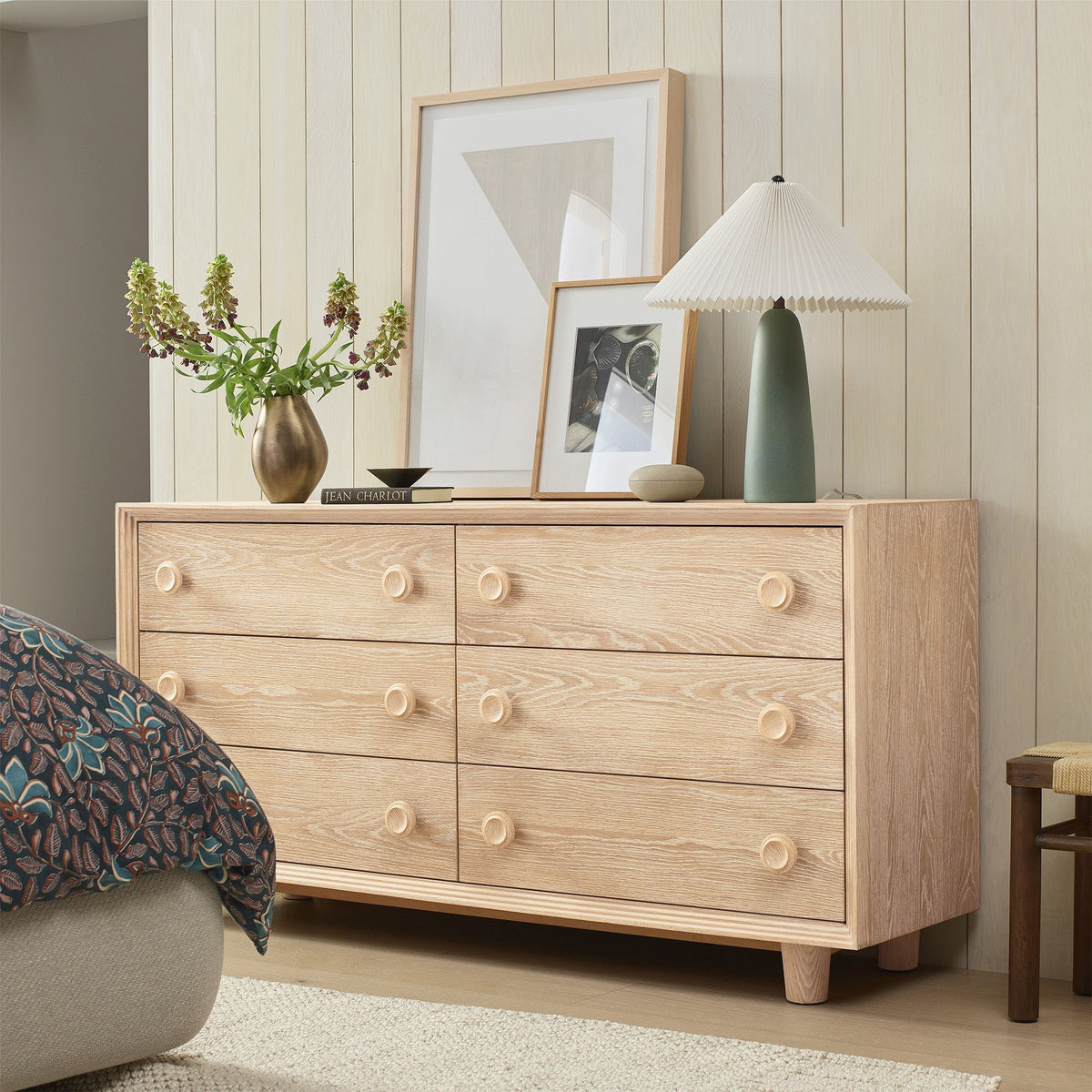 Texxie  6-Drawer Dresser - Wooden Bazar