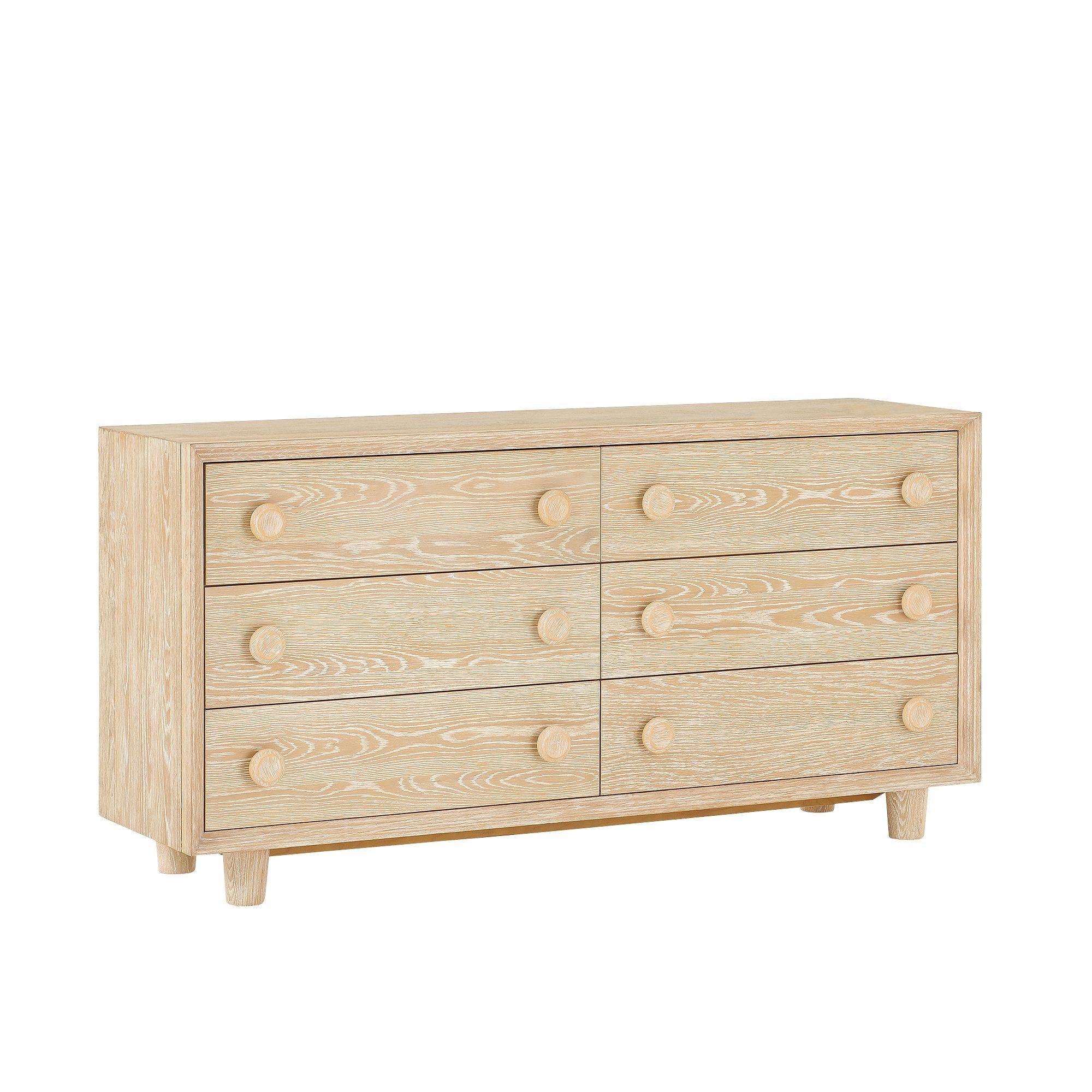 Texxie  6-Drawer Dresser - Wooden Bazar