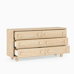 Texxie  6-Drawer Dresser - Wooden Bazar