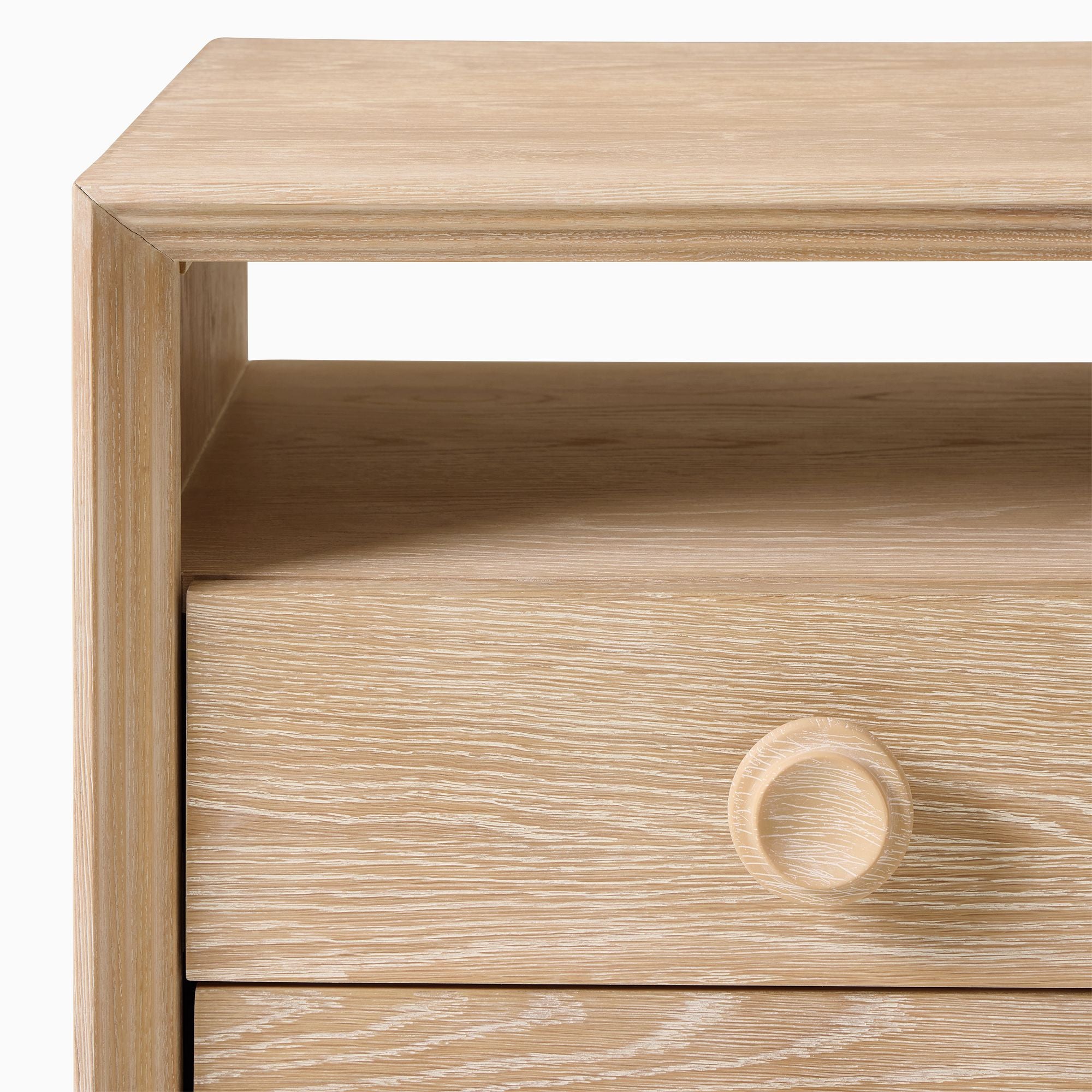 Shotify Elegant Minimalist Wooden Bedside Table with Drawers