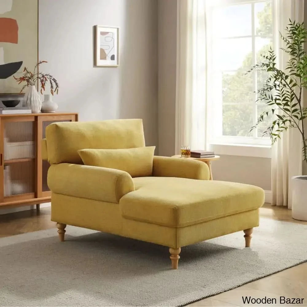 Voldemort New Upholstered Chaise Lounge Wooden Bazar Wooden Bazar
