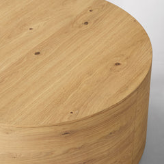 Apiker Volume Round Drum Coffee Table  - Wooden bazar
