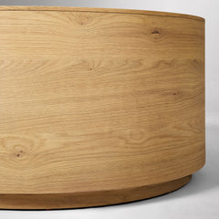 Apiker Volume Round Drum Coffee Table  - Wooden bazar
