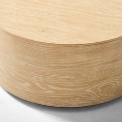 Apiker Volume Round Drum Coffee Table  - Wooden bazar