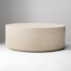 Apiker Volume Round Drum Coffee Table  - Wooden bazar
